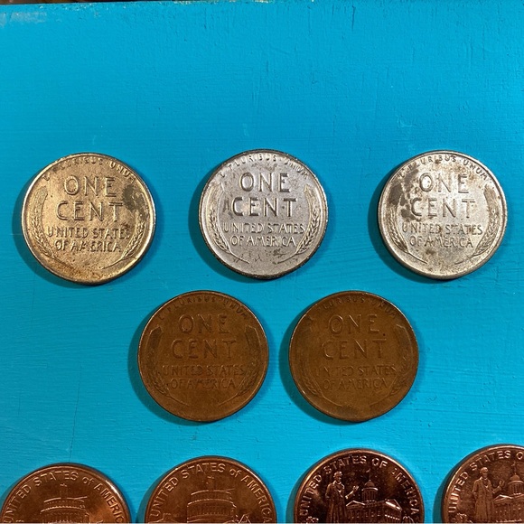 ⚫️ Vintage - All 3 Mints - 1943 Steel Pennies - War Time Wheaties - Collectible - Picture 12 of 15